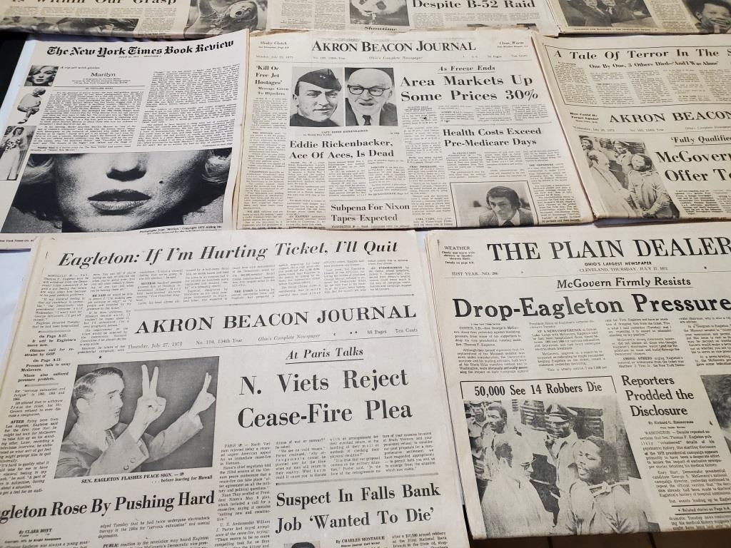 Akron Beacon Journal The Plain Dealer and New York Times Book Review Newspapers