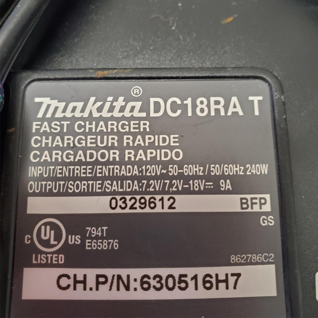 MAKITA DC18RC 7.2V 14.4V 18V Battery Rapid Charger LOT 616
