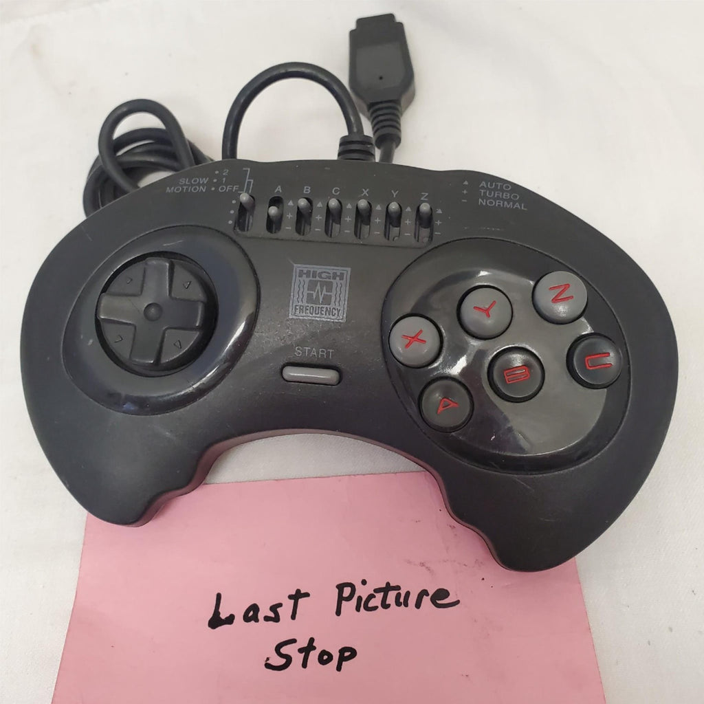 Sega Genesis High Frequency Black 6 Button Controller
