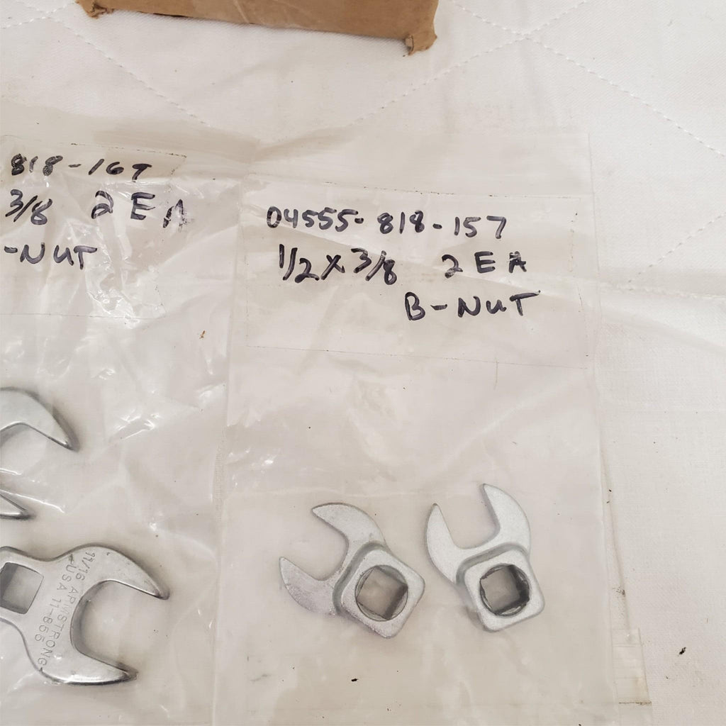 Lot of 10 Crowfoot Open End Wrenchs LOT-725
