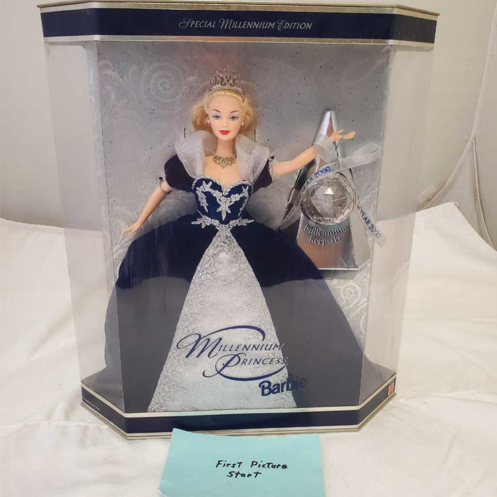 Barbie 1999 - Millennium Princess Barbie Doll - Mattel Blonde Blue Velvet Dress