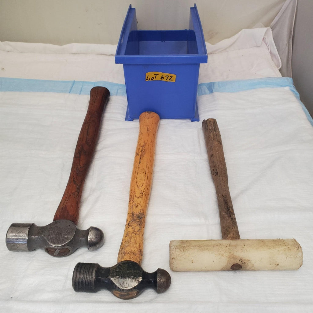 Lot of 3 Ball Peen & Mallet Hammers LOT-672