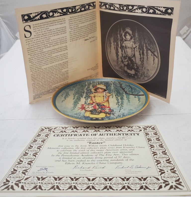 Vintage Edwin Knowles "Easter" Collector Plate. Jessie Willcox Smith