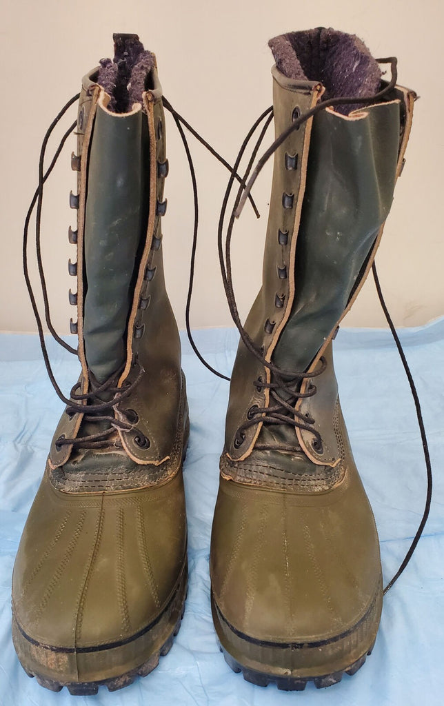 Green Sorel Kaufman Lana Foderato Winter Leather Boots Size 12