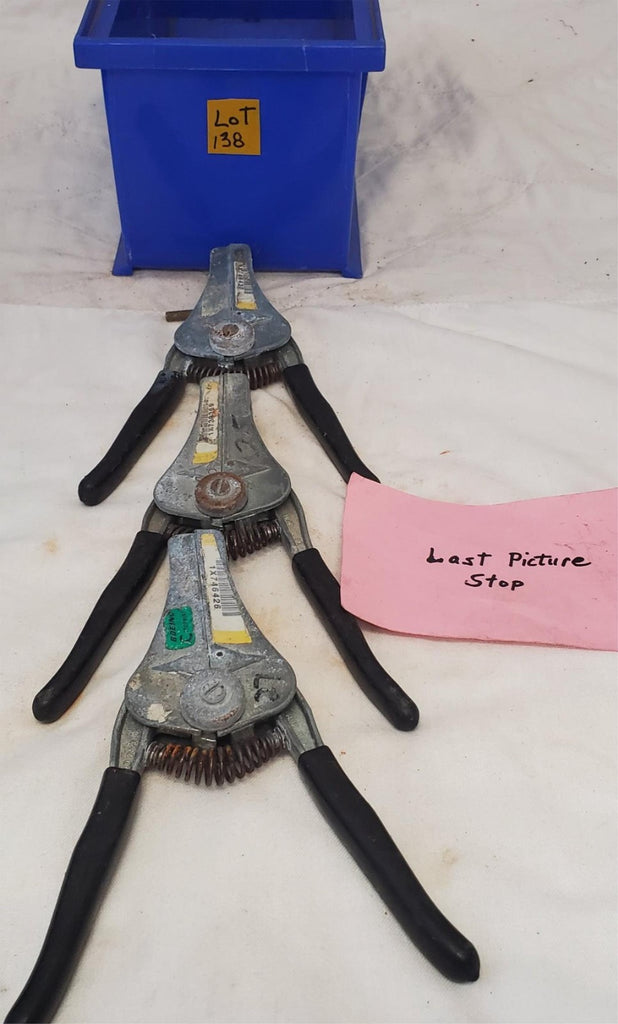 Lot of 3 Electrical Wire Stripper Spring-Loaded Tool LOT-138
