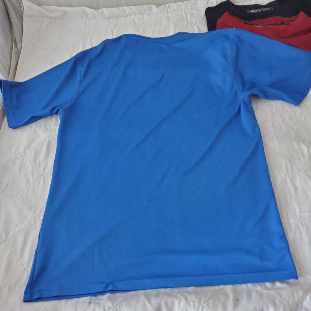 Lot of 4 Assorted Size M 38-40 Russell & Other Brand Dry Fit Short Sleeve Shirt 