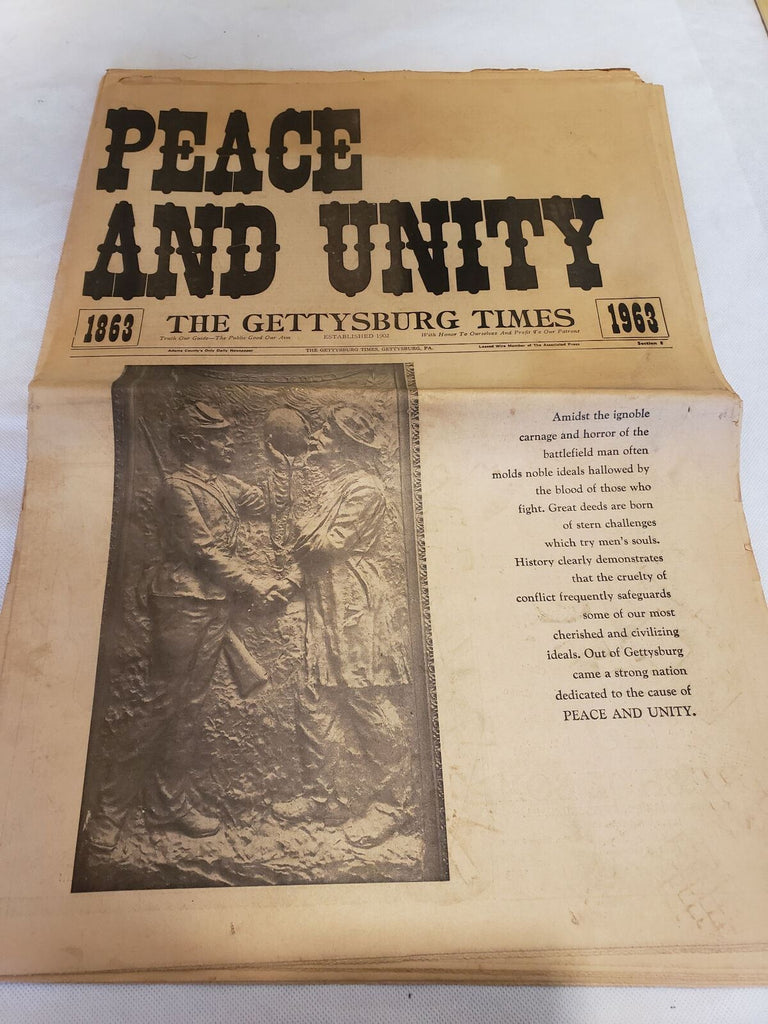 Lot of 7 Civil War Gettysburg A Mothers Sacrifice, Peace & Unity, Lee Newspaper