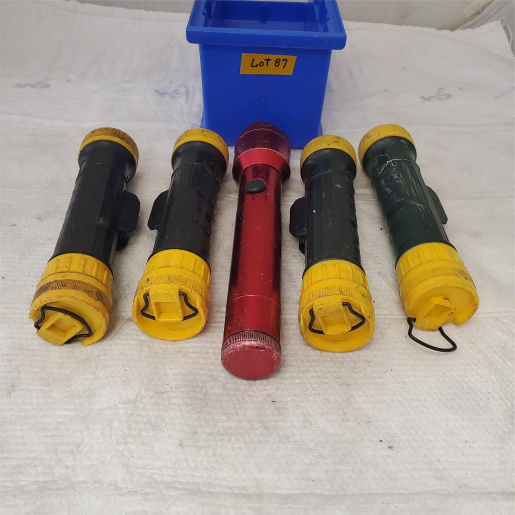 Lot of 5 Msha and Brinkmann Legend Aluminum Flashlight