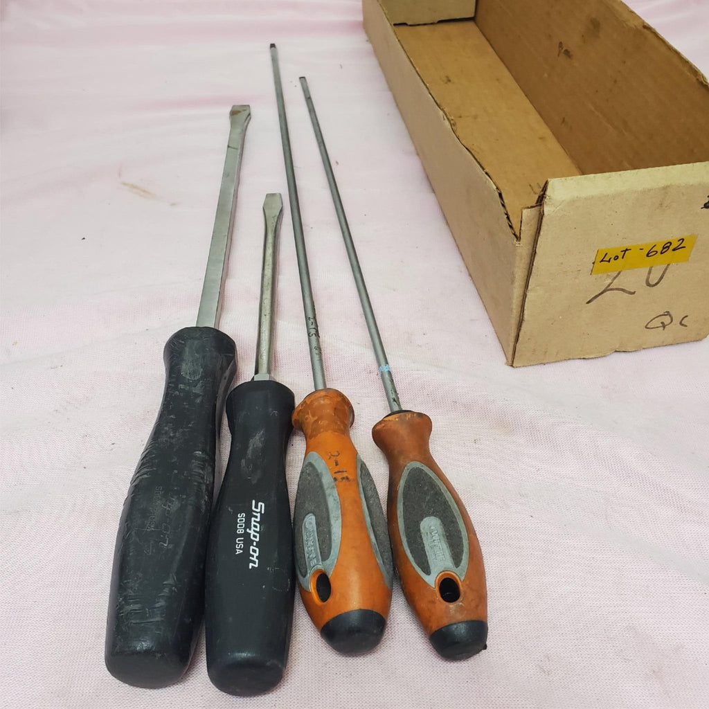 Lot of 4 Snap-on & Witte Flat Head Screwdriver LOT-682