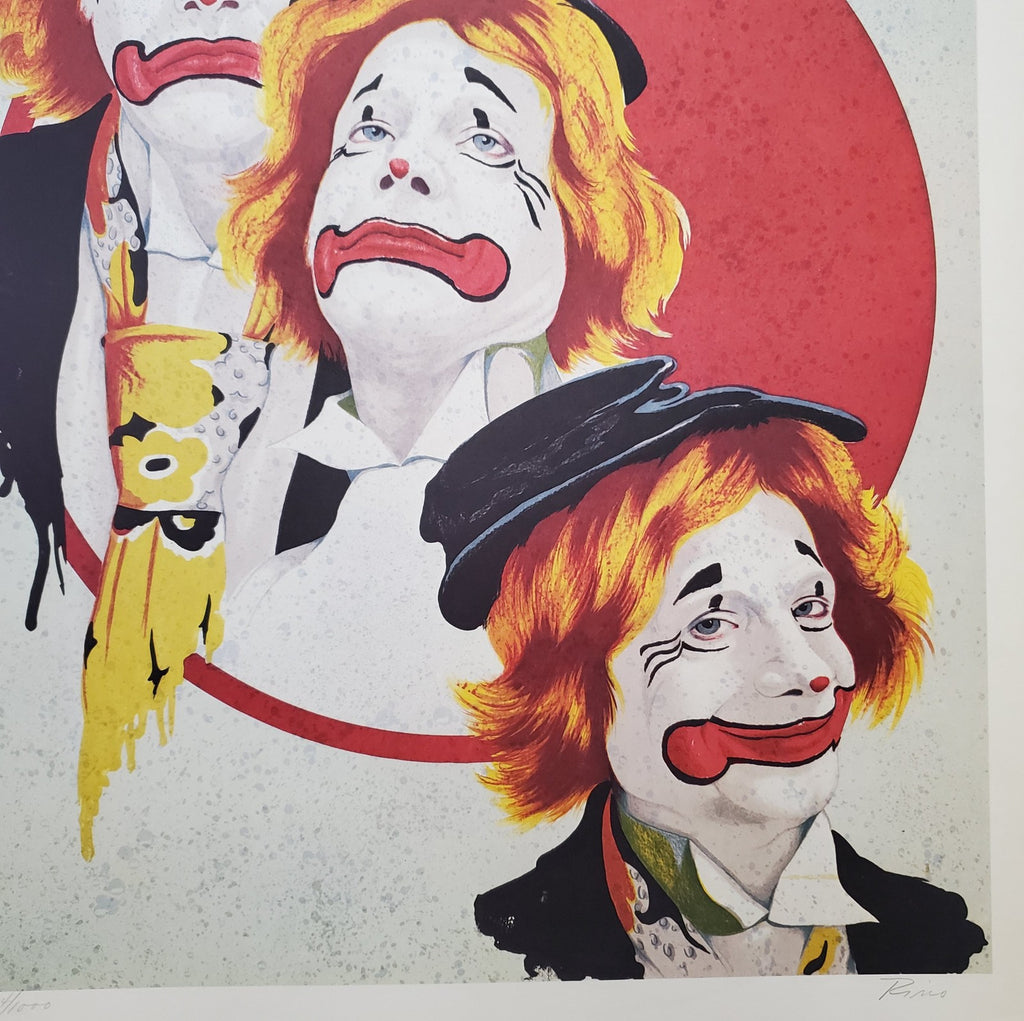 Bingo By Rino Maddaloni Signed Numbered Vintage Print Clown Art