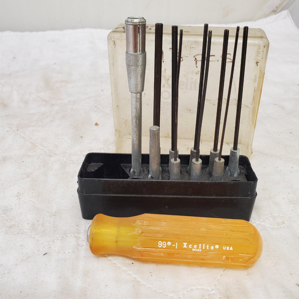 Vintage Xcelite Allen Hex Key Socket Driver Set Hand Tools LOT 382