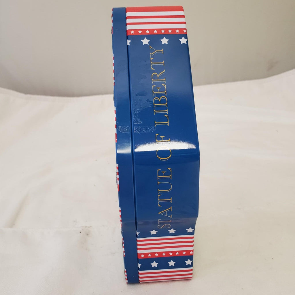 American Eagle Statue of Liberty Tin Candy Container