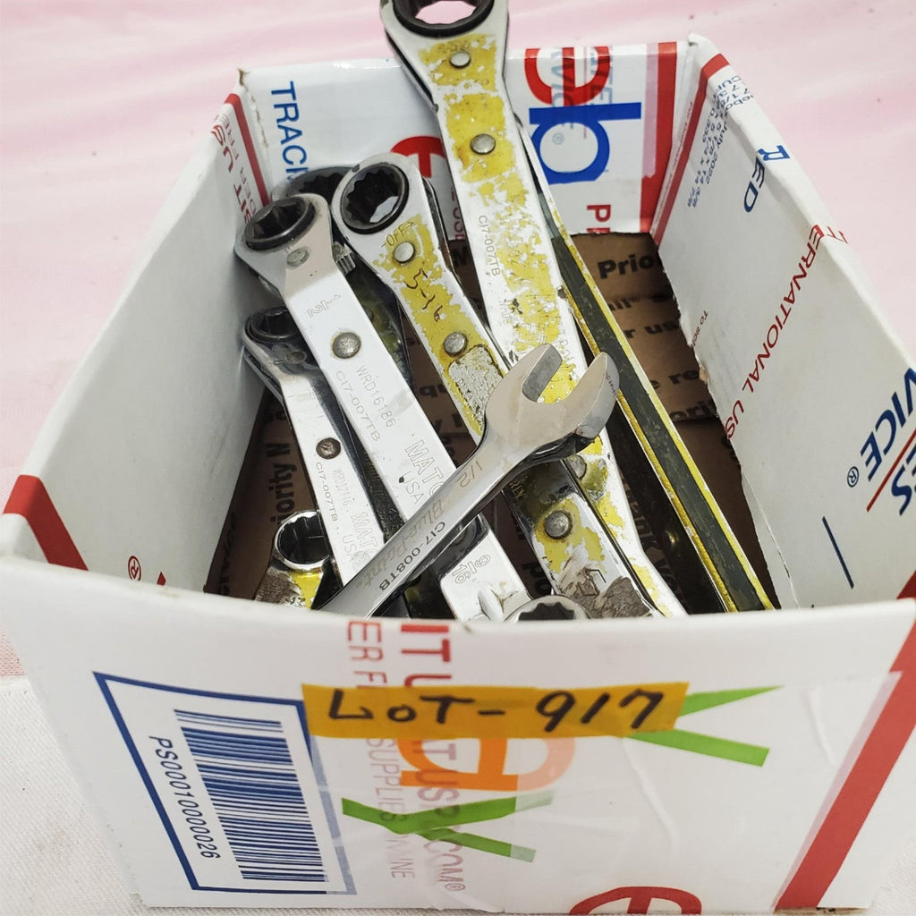 Lot of 11 Assorted Ratcheting Box End Wrench Set LOT-917