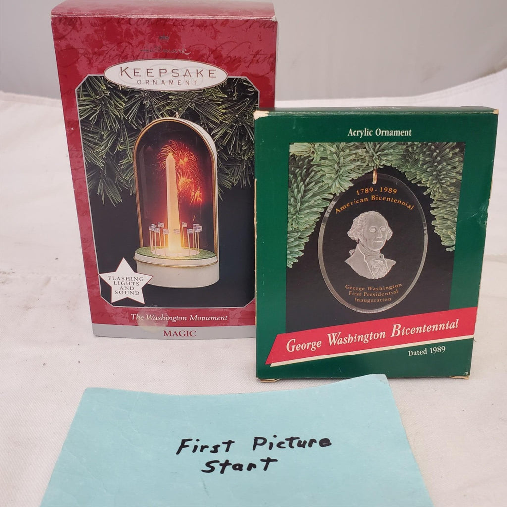 Hallmark Keepsake Ornament Washington Monument & George Washington Bicentennial