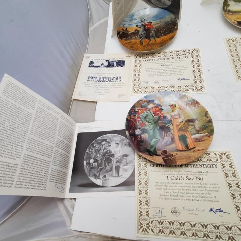 Knowles Collectors Plate Oh What a Beautiful Morning, I Can't Say No and More