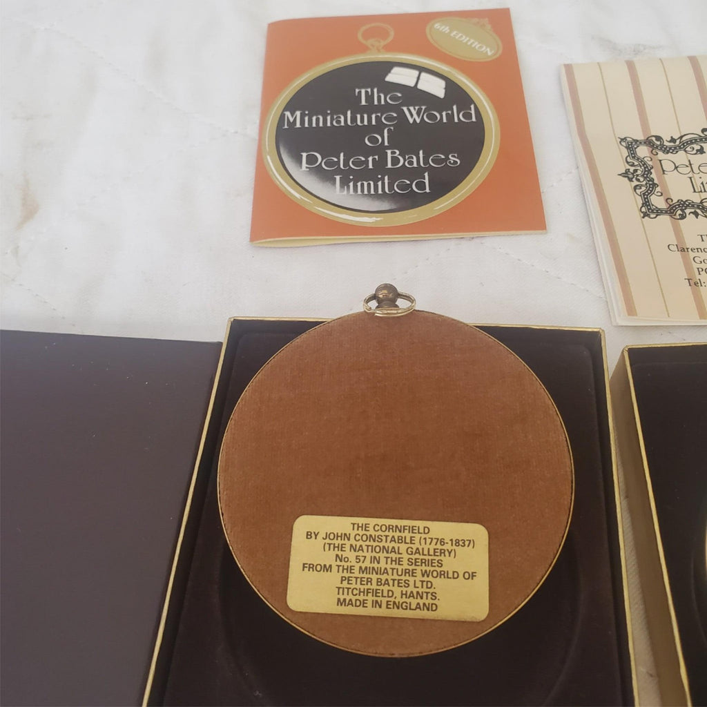 Lot of Assorted Wedgwood Queensware Plates & Miniature World of Peter Bates Post
