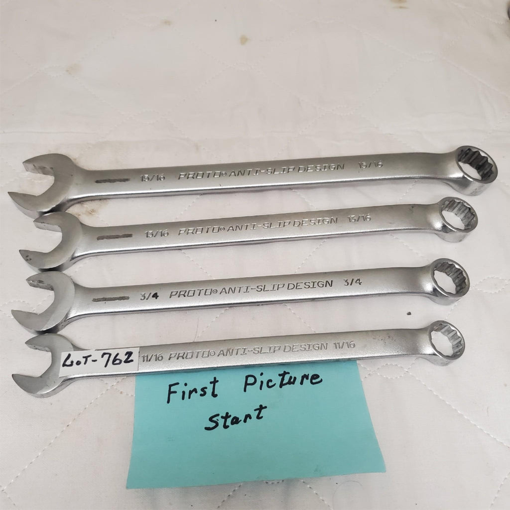 Lot of 4 Proto Anti-Slip Design Combination Wrench LOT-762