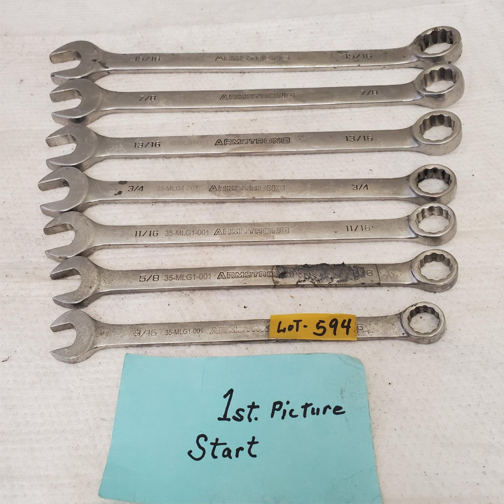 Lot of Assorted Armstrong Combination Box Wrenches LOT 594