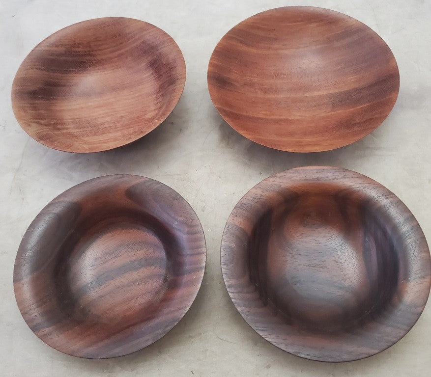 Vintage Antique Modern Wooden Natural Serveware Noodles Bowls