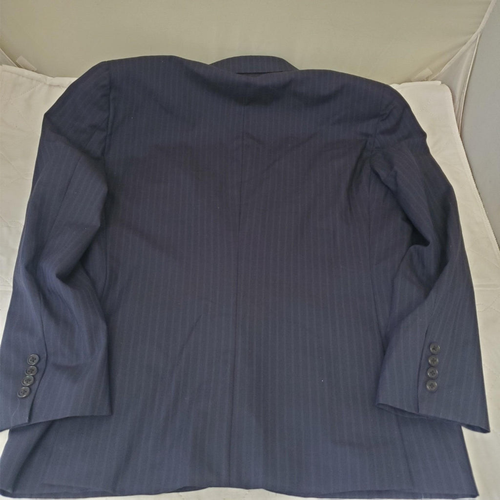 HICKEY FREEMAN 100% Wool Blue Striped Blazer Suit Jacket Sport Coat YB003 40R