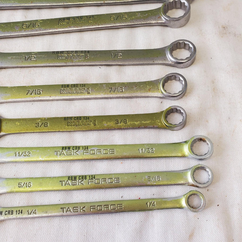 Lot of 11pcs 12 Point SAE Combination Wrench Set - LOT 468
