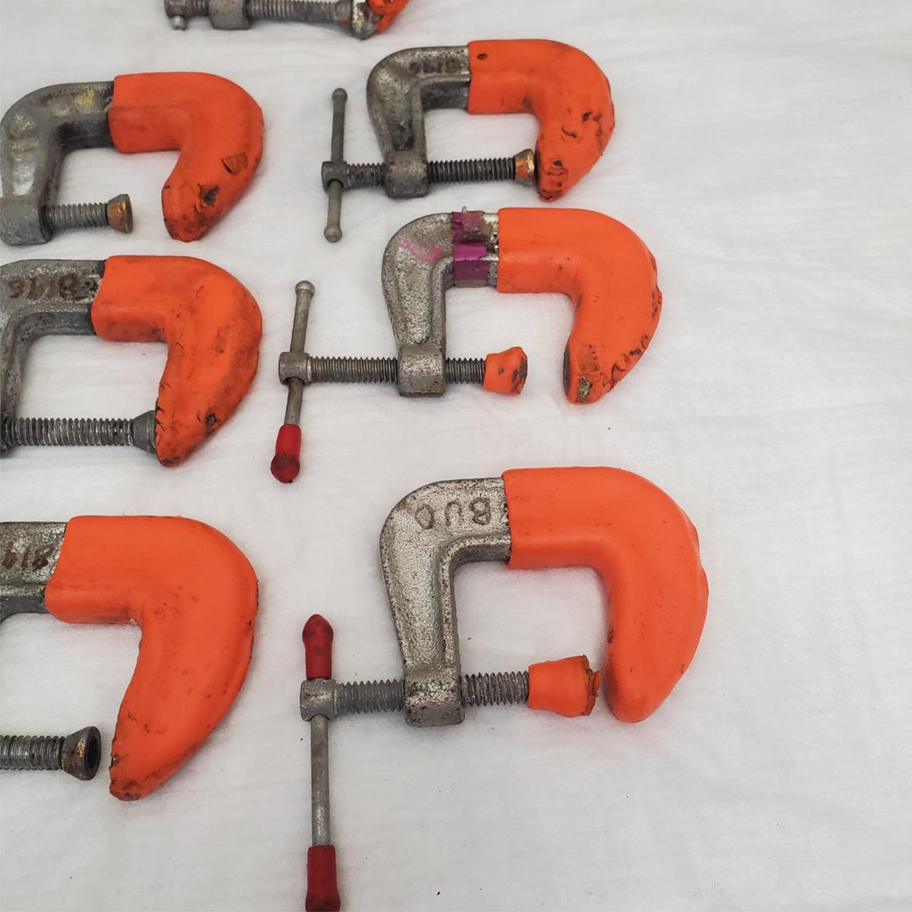 Lot of 7 Iron Frame Adjustable C-Clamp LOT-675