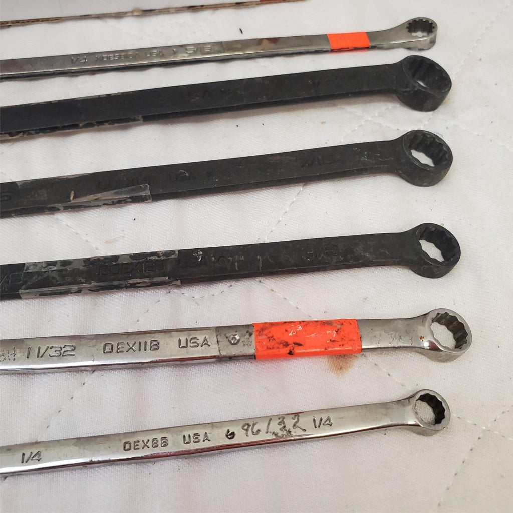 Lot of 6 Snap-On 12-Point Combination Box End Wrenches LOT-801