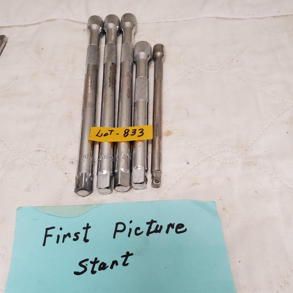 Lot of 5 Knurled Socket Extension Bar Set LOT-833
