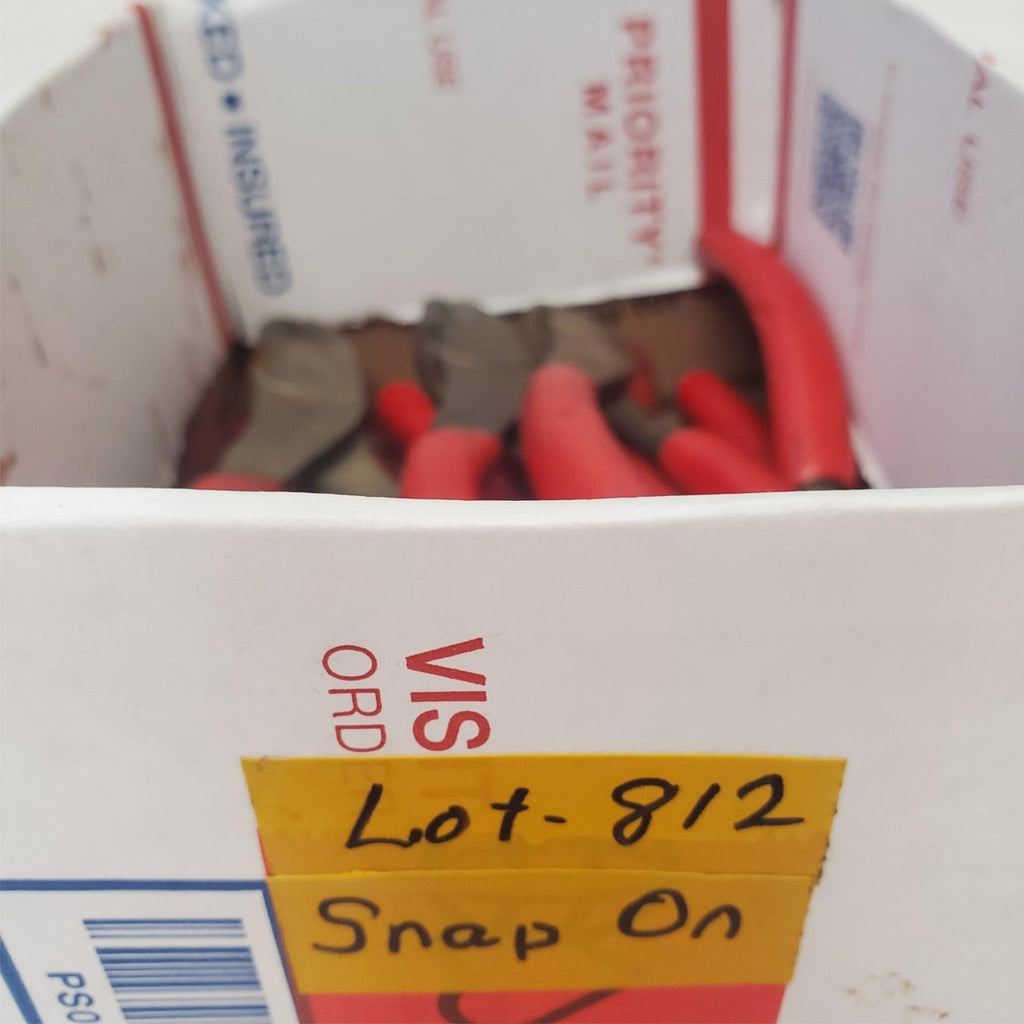 Lot of 10 Snap on Red Handle Pliers Mixed Types Professional Tools LOT-812