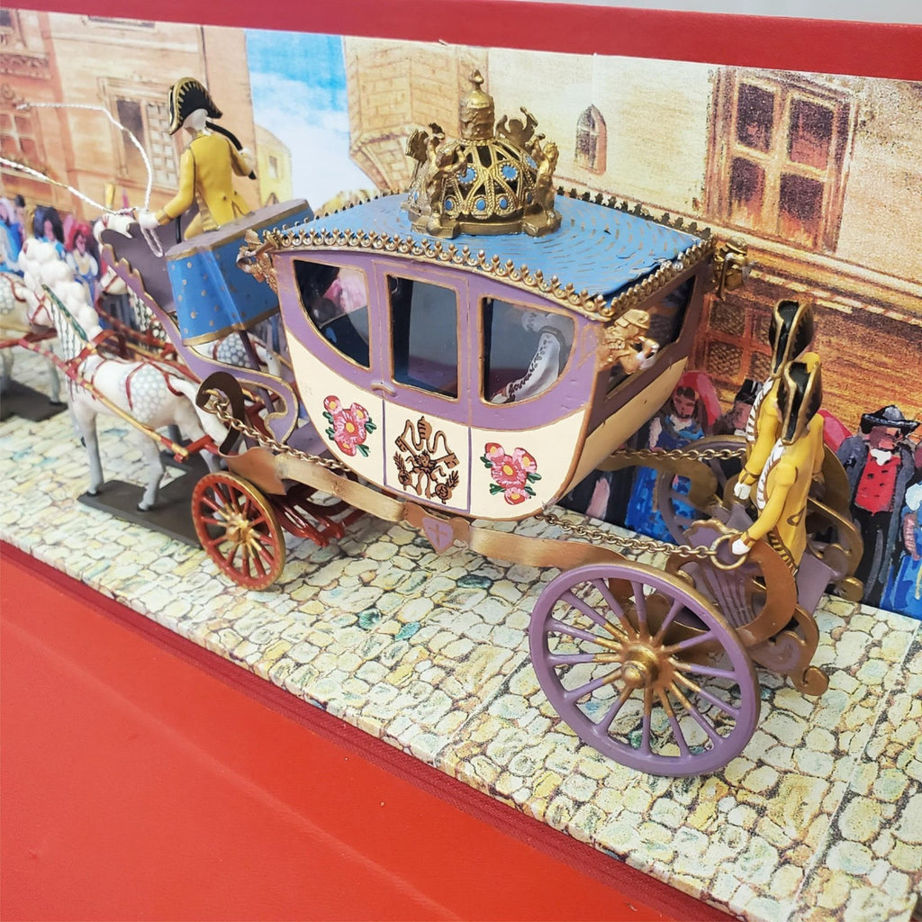 Vintage Antimony Victorian Coronation Horse Ride / Parade Chariot Figure