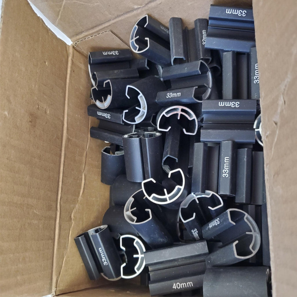 100 Pieces UFO-STP-33mm-B1 Rev A IronRidge Stopper Sleeves Black