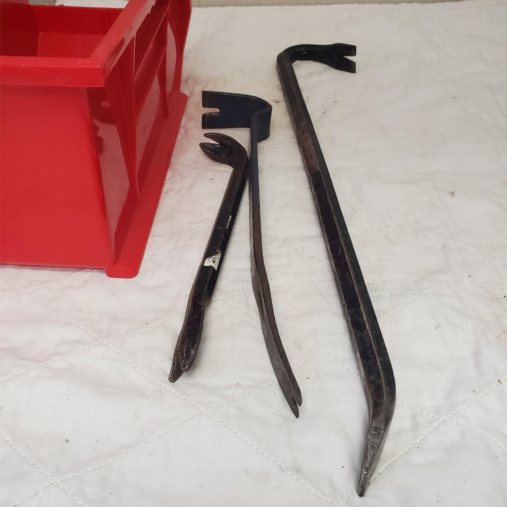 Lot of 3 Heavy Duty Nail Puller and Pry Bar Tool Set LOT-631