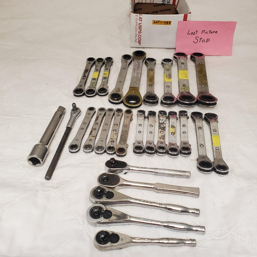 Lot of 28 Bluepoint, Armstong & more Ratcheting Wrench Set LOT-785