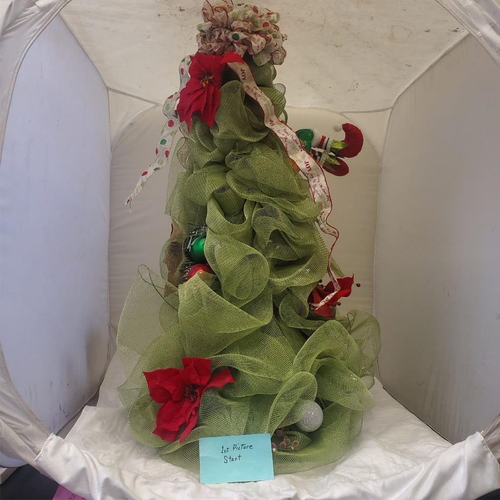 Green Deco Christmas Tree with Mesh
