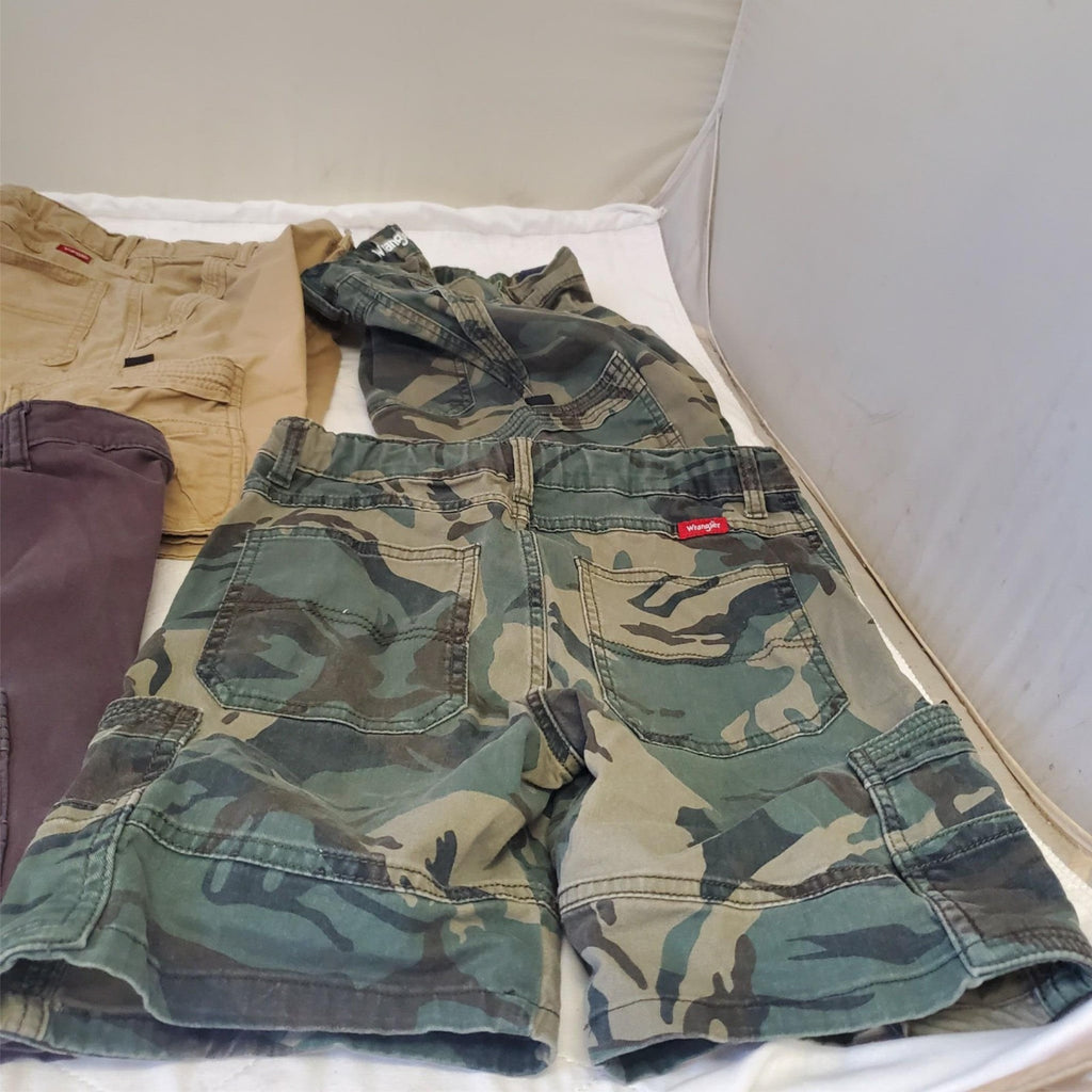 Lot of 5 Wrangler Boys Cargo Bermuda Shorts Size 12, 10