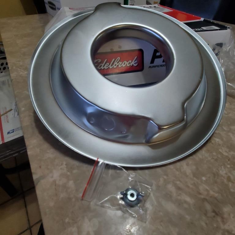 Edelbrock 1221 Pro-Flo 14" Round Air Cleaner / Filter w Air Cleaner Riser
