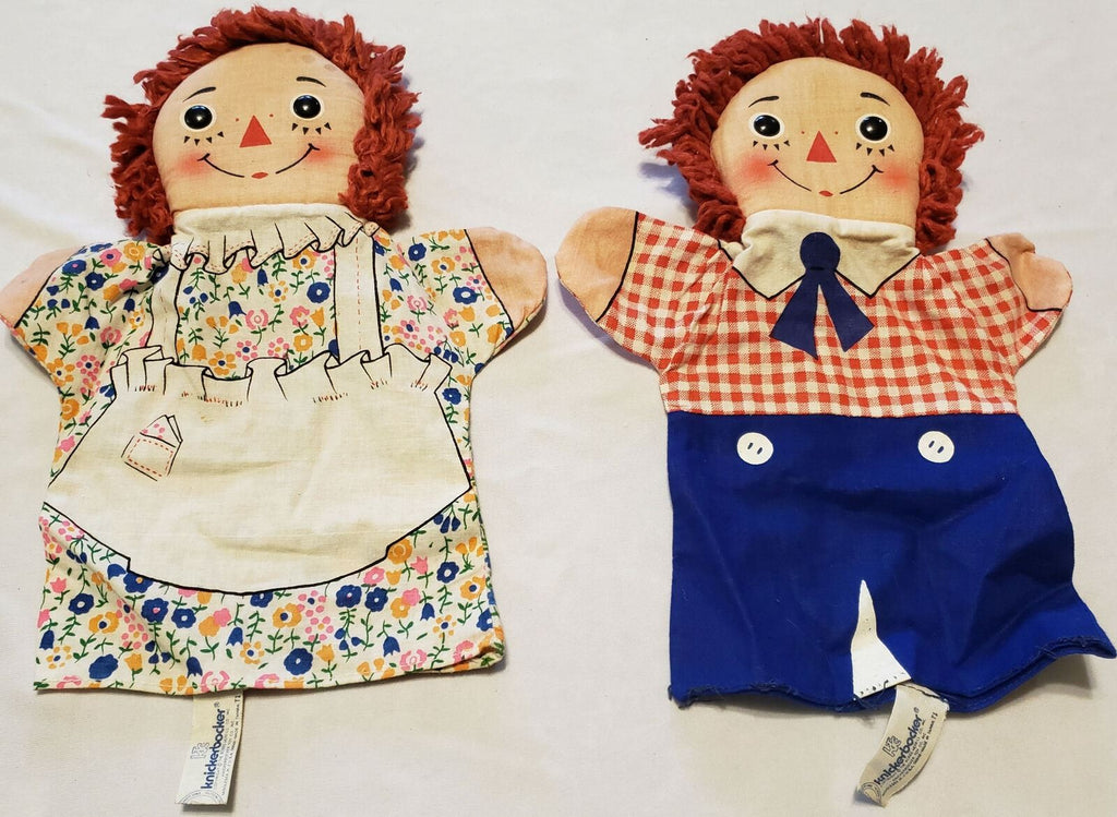 4 Vintage Hand Puppets and Dolls Knickerbocker Raggedy Ann and Andy