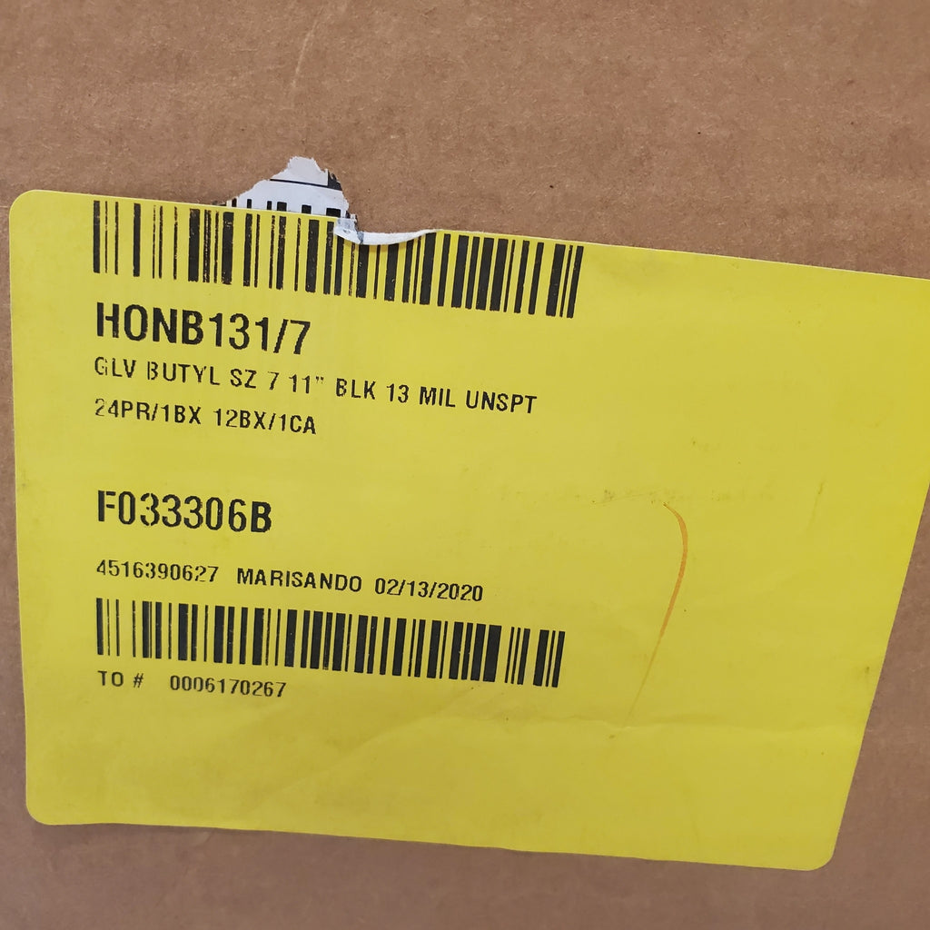 24 Pair HONEYWELL Industrial Butyl Gloves Hand Protection Box B131/7 Size 7 8 11