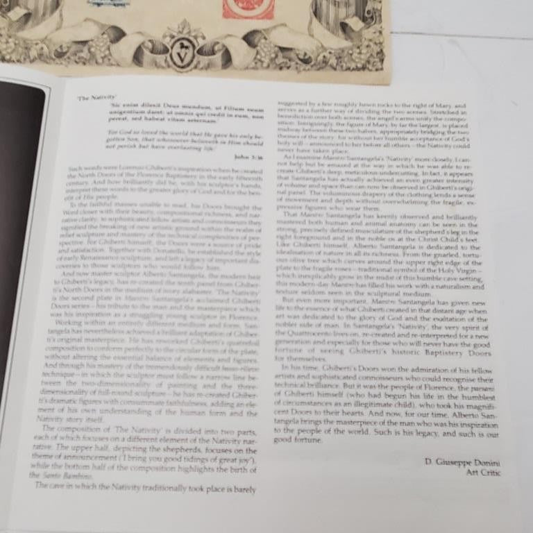 Studio Dante Di Volteradici Adorazione Dei Magi and La Nativita Plate