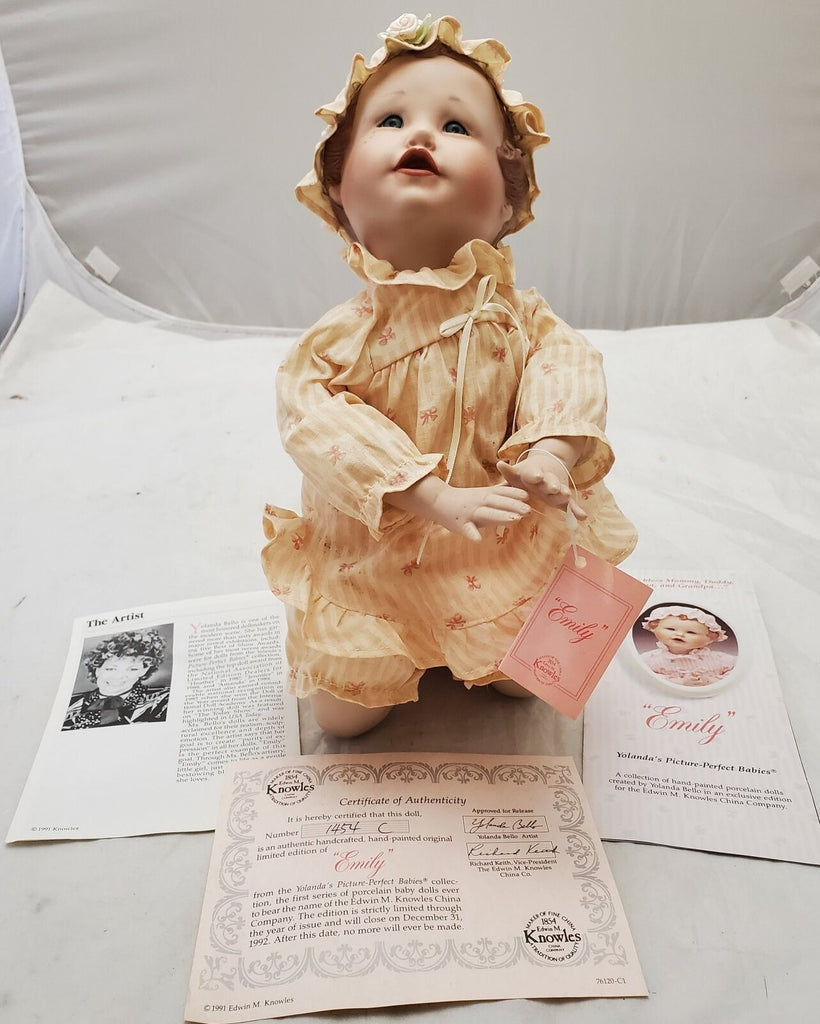 Edwin M. Knowles Emily Picture Perfect Babies Porcelain Doll by Yolanda Bello
