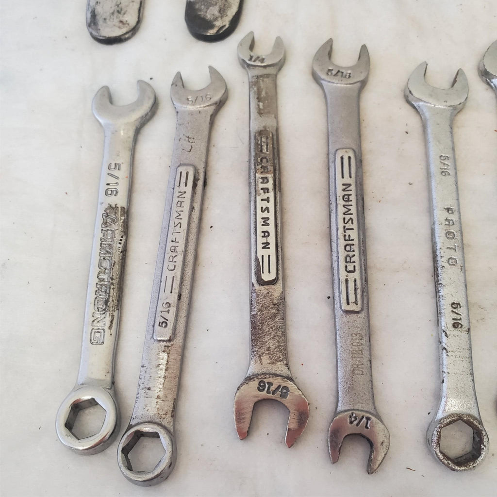 Lot of 20 Various Brand Assorted Size Wrenches Hand Tools LOT 358