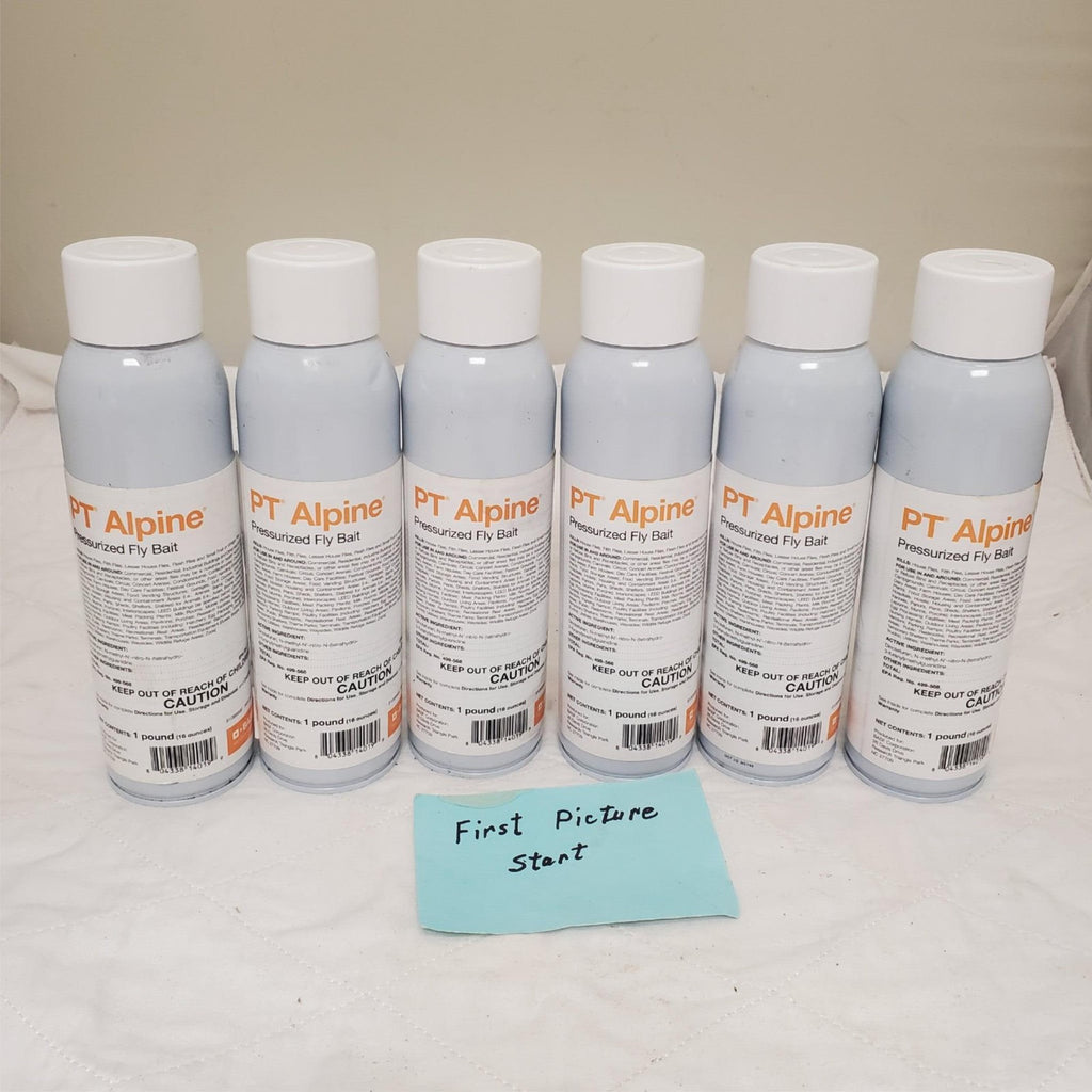 Lot of 6 - 16 oz PT Alpine Pressurized Fly Bait Insecticide Control House