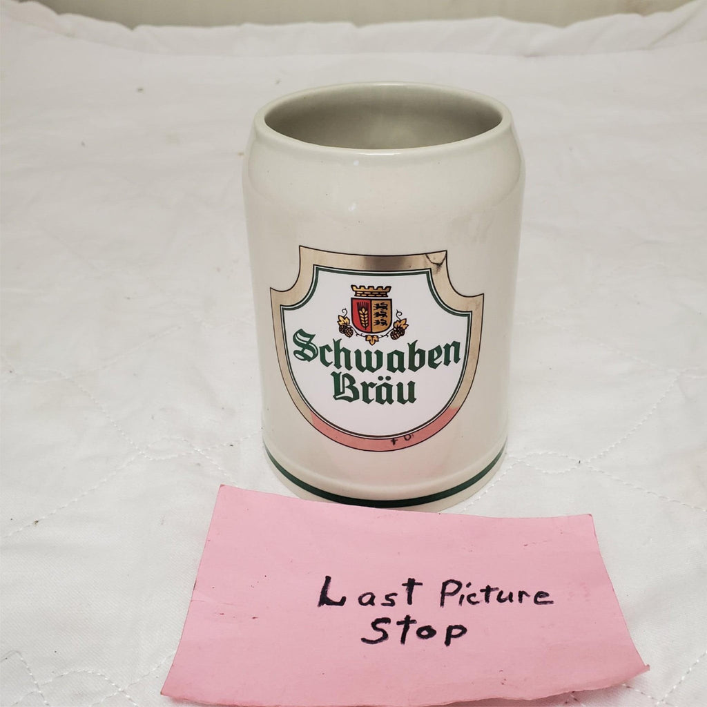 German Schwaben Brau Stoneware Beer Mug Stein 