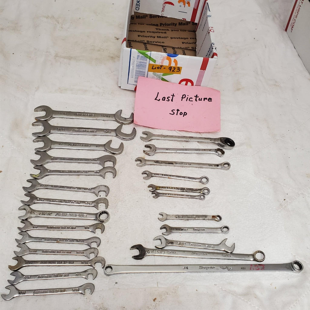 Lot of Assorted Open-End Combination & Double Box Wrenches LOT-923