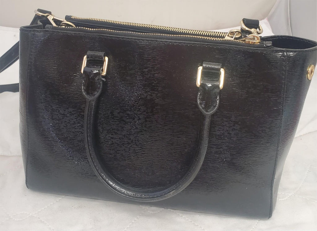Michael Kors Sutton Satchel Black Leather Handbag
