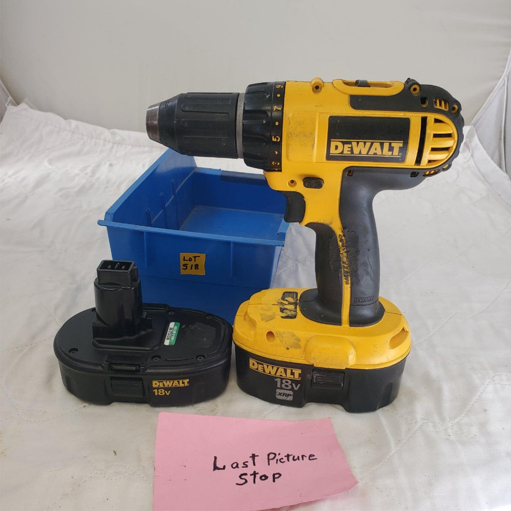 Dewalt 18V XRP DC720 Cordless Drill Driver with Batteries LOT-518