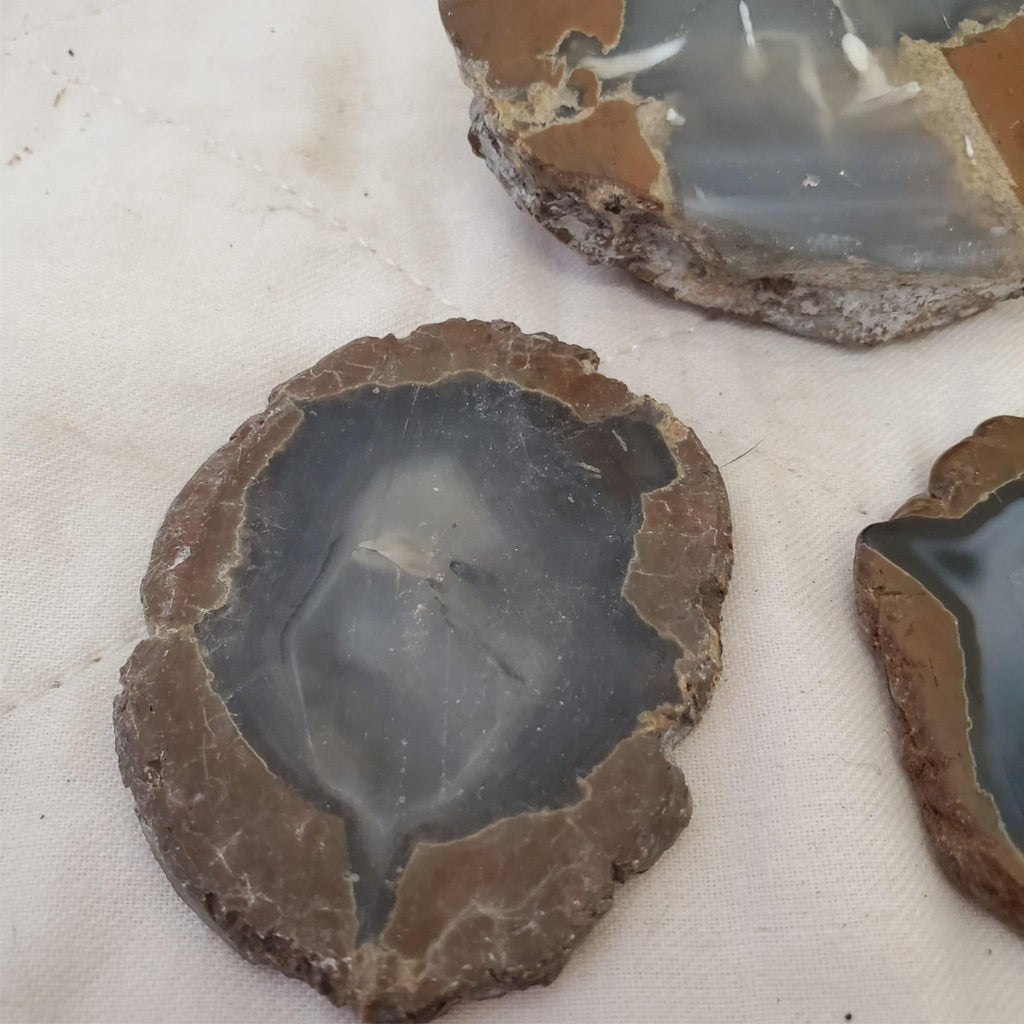 Collection of Natural Beautiful Agate Geode Druzy Slices