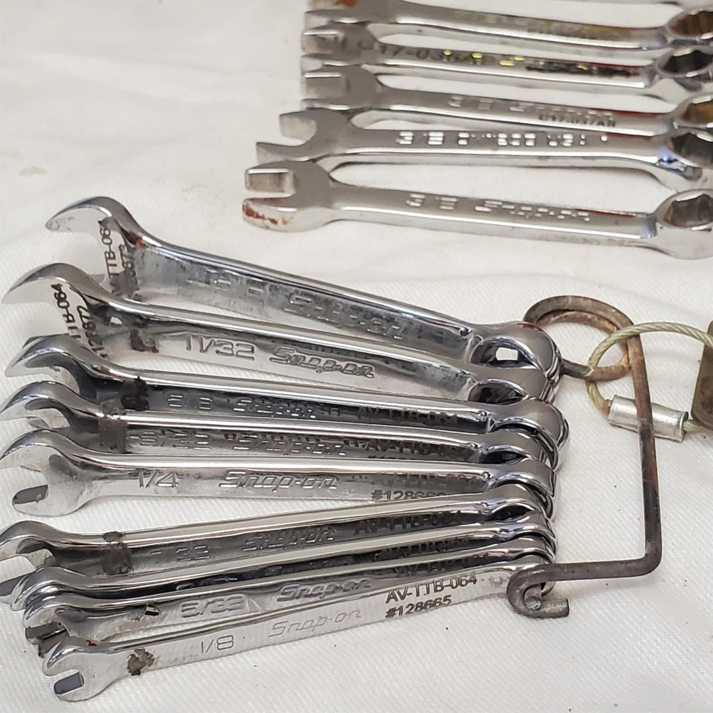 Lot of 34 Assorted Snap on Combination Wrench Set LOT-1036