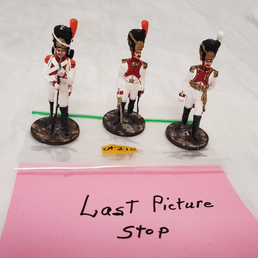 Lot of 3 Hand Painted Metal Toy Soldier Generals CM-210