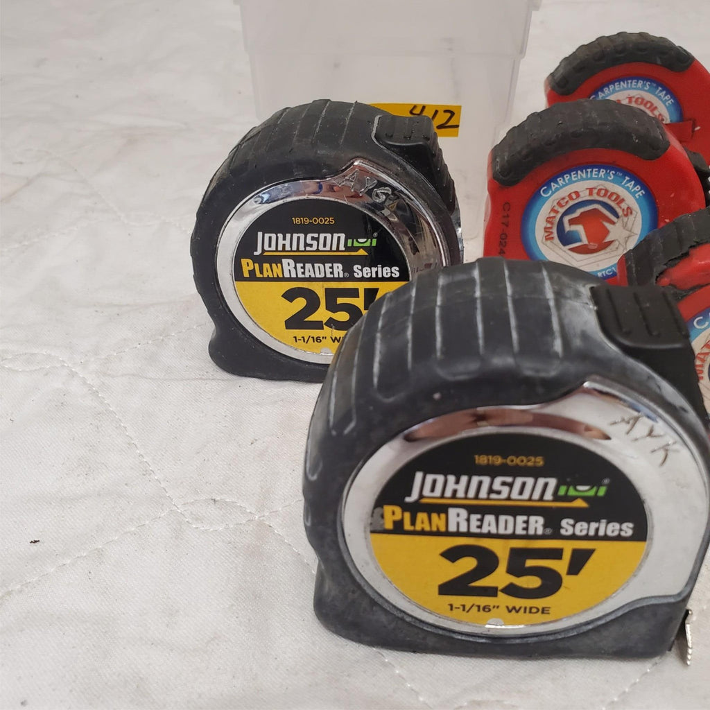 Lot of 9 Johnson, Matco & Blue Point Measure Tape LOT-412
